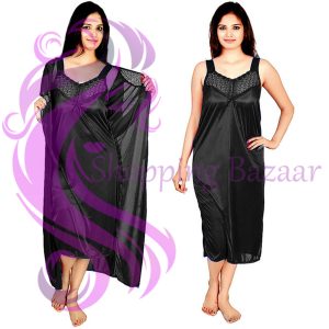 Long Nighty Gown for sale on shopping bazaar which is online garments store in Pakistan
