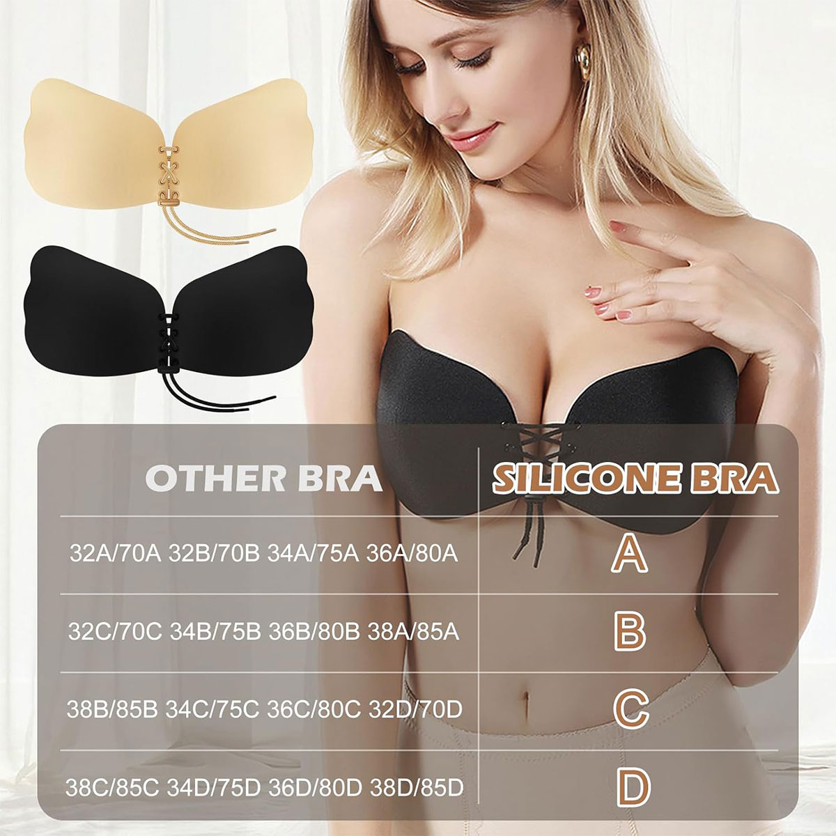Self Adhesive Silicone Stick-On Bra – Invisible Strapless Bra for Women - Image 4